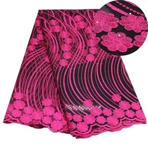 French Lace Fabric With Stones African Lace Fabric